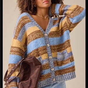 Altar'd State Multicolor Striped Cardigan